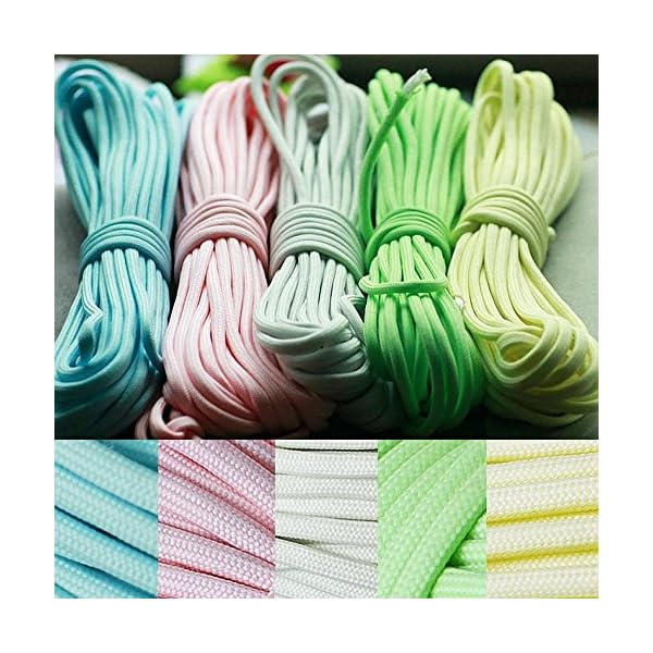 550-Glow-Portable-Survival-9-Strand-Cord-Paracord-Parachute-Bracelets-Luminous-in-the-Dark-100-Nylon-25ft-50ft-100ft
