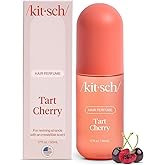 Kitsch Hair Perfume for Women - Tart Cherry | Clean, Deodorizing & Patented Odor-Eliminating Technology Hair Spray & Body Mist - Freshen Hair, Body & Pillows - Fruity Gourmand Scent & Vanilla - 50mL | For Women, Clean, Deodorizing, Freshen Hair, Body