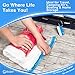 Travel Space Saver Bags (Includes Luggage Tag & Shoe Bag) Roll-Up Compression Storage Bags for Clothes (No Vacuum Needed) Packing Organizers for Travel and Home Storage. By Solse