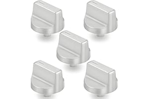 GESLEBEN W11366438 Stove Knobs Compatible with Whirlpool Electric Range Burner Control Knob WCG55US0HS00 WCG55US0HS05 WCG55US6HS00 WCG55US6HS05 WCG77US0HS00 WCG77US0HS05 Gas Stove Knobs - 5PCS