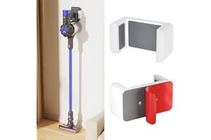 LIBOER Vacuum Cleanner Wall mount Stand for Dyson V7 V8Storage Holder Compatible for Dyson V7 V8 Vacuum Cleaner Bracket Wall Mount Support Organizer (White, V7 V8)