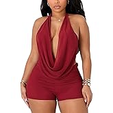 RISCUYY Sexy Two Piece Outfits for Women Club Night Stretchy Backless See Through Club Outfits for Women Sexy Clubwear 2026