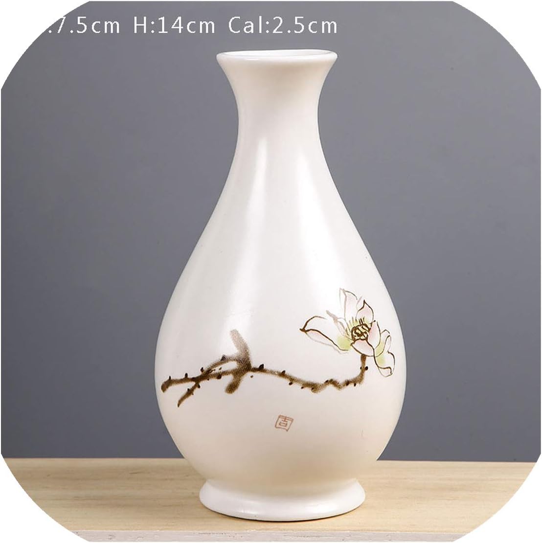 Chinese White Porcelain Lotus Vase Small for Single Flower