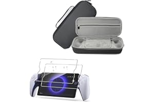 AriKroii 3 in 1 Accessories Bundle for Playstation Portal, Hard Carrying Case for PS Portal with 2 Pack Screen Protector for PS5 Portal, Ps Portal Case