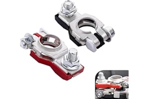 Icyfond 2PCS Battery Terminal Connector, Positive & Negative Auto Battery Cable Terminal Top Post With Plastic Bottoms, OEM24