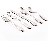 Knork Matte 20-Piece Flatware Set, Silver
