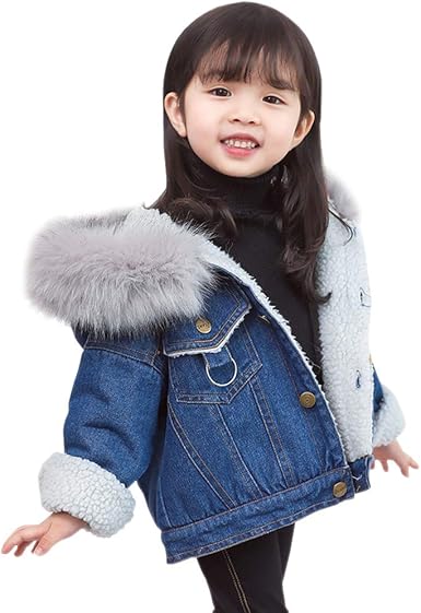 jean jacket with fur for kids