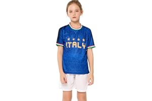 SURUIDA Soccer Jerseys for Kids Boys & Girls,Youth Soccer Jersey Practice Outfits Football Training Uniforms Set 4-16Y