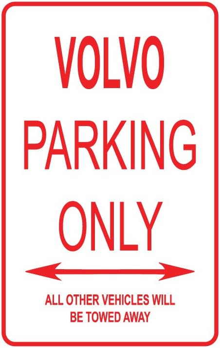 Adept Mechanism Volvo Parking ONLY Aluminum Street Sign