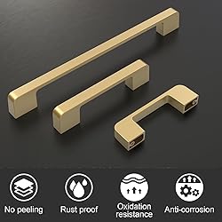 Lepatape 25 Pack 3 Inch Cabinet Pulls Brushed Gold