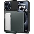 Spigen Slim Armor CS Designed for iPhone 15 Pro Max Case (2023) [Military-Grade Protection] - Abyss Green