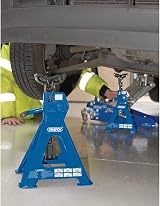 Draper 30878 Ratcheting Axle Stand 2 Tonne Capacity Pair 36mm Saddle view 4