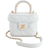 CHANEL What Goes Around Comes Around Women's Pre-Loved Lambskin Hndlcrsh Vanity Case