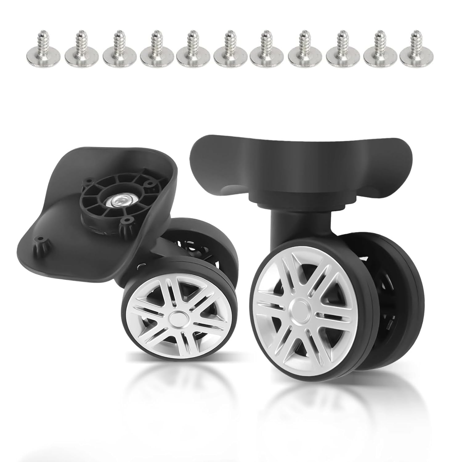 Photo 1 of 2 Pcs Replacement Luggage Wheels - Plastic Luggage Wheels, 360 Degree Rotation Spinner Suitcase Wheel for Most Suitcase Repair