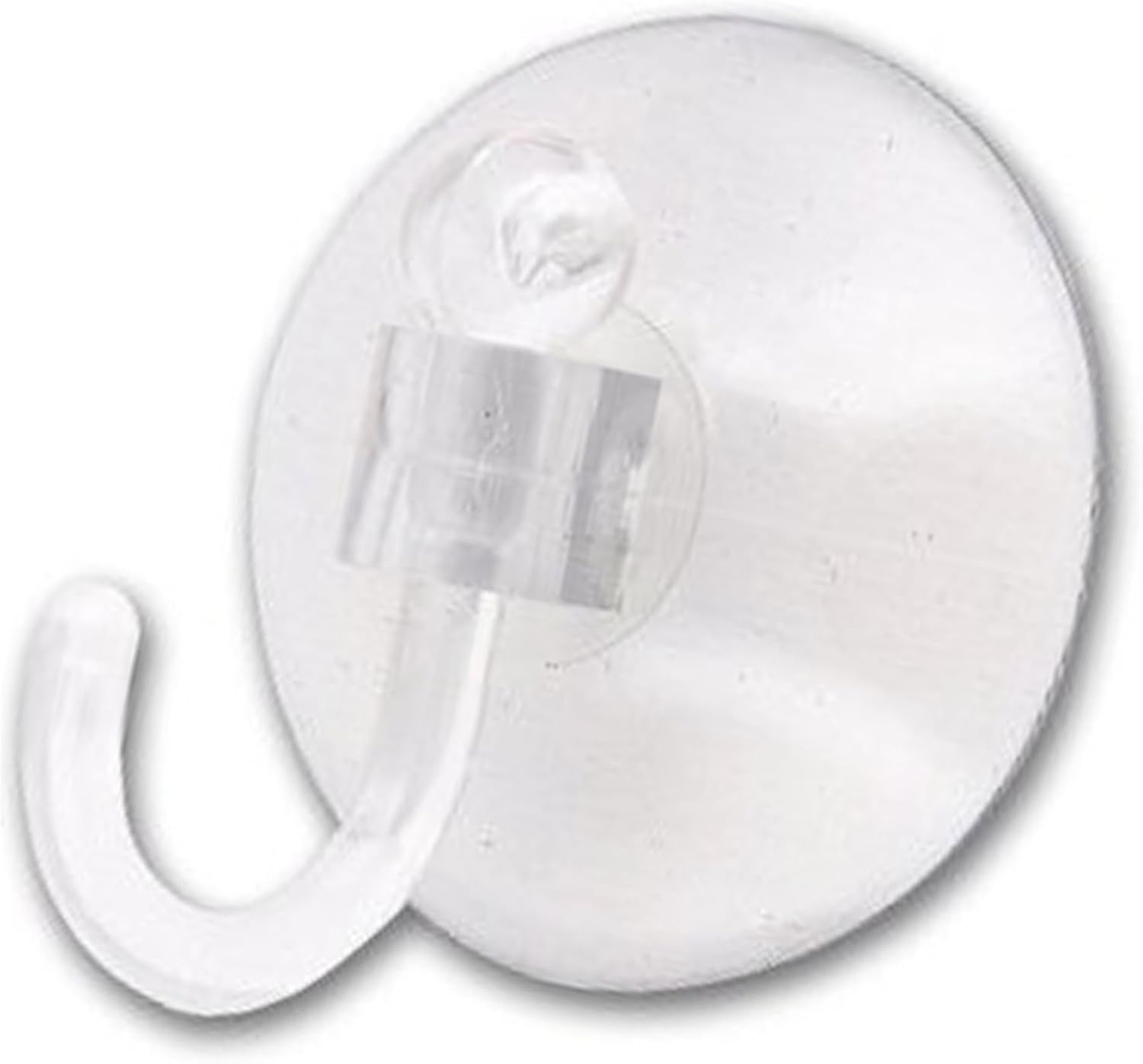 White Hinge Pack Of 20 Large Window Suction Cup Hooks 30mm Clear