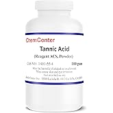 Tannic Acid, Reagent ACS Powder, High Purity,100 Grams