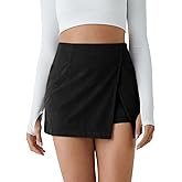 COCCKO Fall Skirts for Women 2025 Trendy Casual High Waisted Corduroy Mini Skirt with Shorts Underneath S-2XL