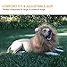 Gimilife Dog Lion Mane, Dog Costume Lion Mane Wig Halloween Costumes for Medium Large Dog with Ears & Tail, Fancy Lion Hair Dog Clothes Holiday Party (L Size,Light Brown)