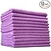 The Rag Company - All-Purpose Microfiber Terry Cleaning Towels - Commercial Grade, Highly Absorbent, Lint-Free, Streak-Free, Kitchens, Bathrooms, Offices, 300gsm, 16in x 16in, Lavender (12-Pack)