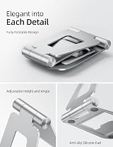 Nulaxy Dual Foldable Tablet Stand Adjustable Desktop Holder Silver view 4