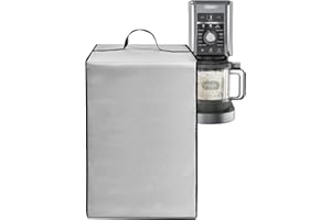 KRONOSRISING Creami Deluxe Waterproof and Dustproof Cover for Ninja NC501/NC301/NC299AMZ Creami Ice Cream Maker, Heavy Duty Nylon Material Anti-Static Waterproof Protective Cover, Silver
