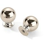 CABDM 10 Pack 1 Inch Vintage Ball Polished Nickel Cabinet Knobs Kitchen Cabinet Hardware Drawer Knobs Pulls for Drawers.