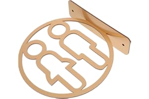 SEWCHICS Double-Sided Acrylic Men’S and Women’S Toilet Sign with Gold Finish, Wall-Mounted Washroom Door