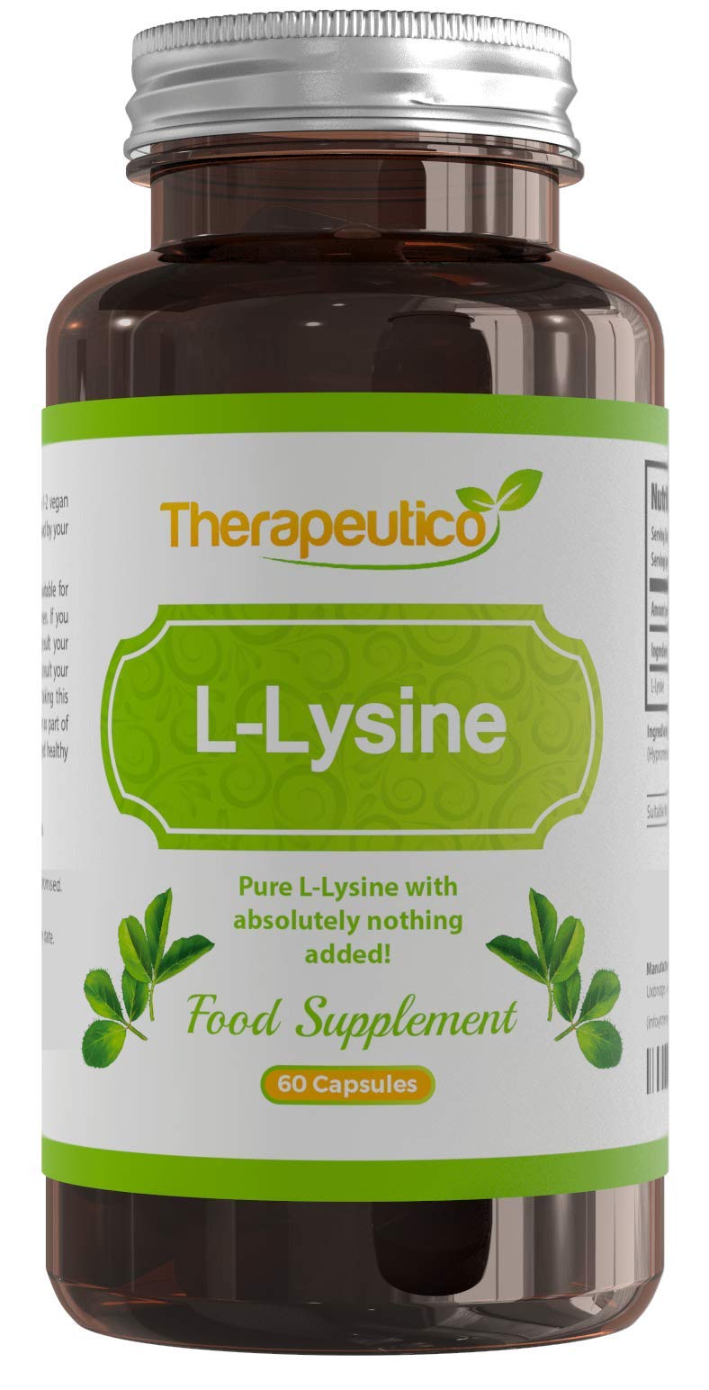 L-Lysine Capsules | Split Dose | 1000mg Serving | Easy Swallow Capsules | 60 Vegan Capsules | UK Made | No Binders, Fillers, Additives