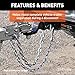 CURT 80010 48-Inch Trailer Safety Chain with 3/8-In S-Hooks, 2,000 lbs Break Strength