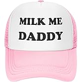 Milk Me Daddy Hat Funny Trucker Hats Adjustable Classic Fishing Cap for Men and Women Black