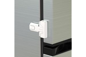 Inaya Baby Proof Fridge Lock, Refrigerator/Fridge/Freezer Door Lock(Single-Door), Apply to Max 0.63"(16mm) Sealing Strip, Automatically Lock While Closing The Door, No Tools Required (1-Pack)