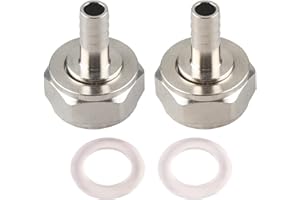 Beer Hex Nut Keg Kegging Coupler Fitting Faucet Shank Connector Kit 5/8" G Threaded and 1/4" Barb connect Beer Line for Beer 