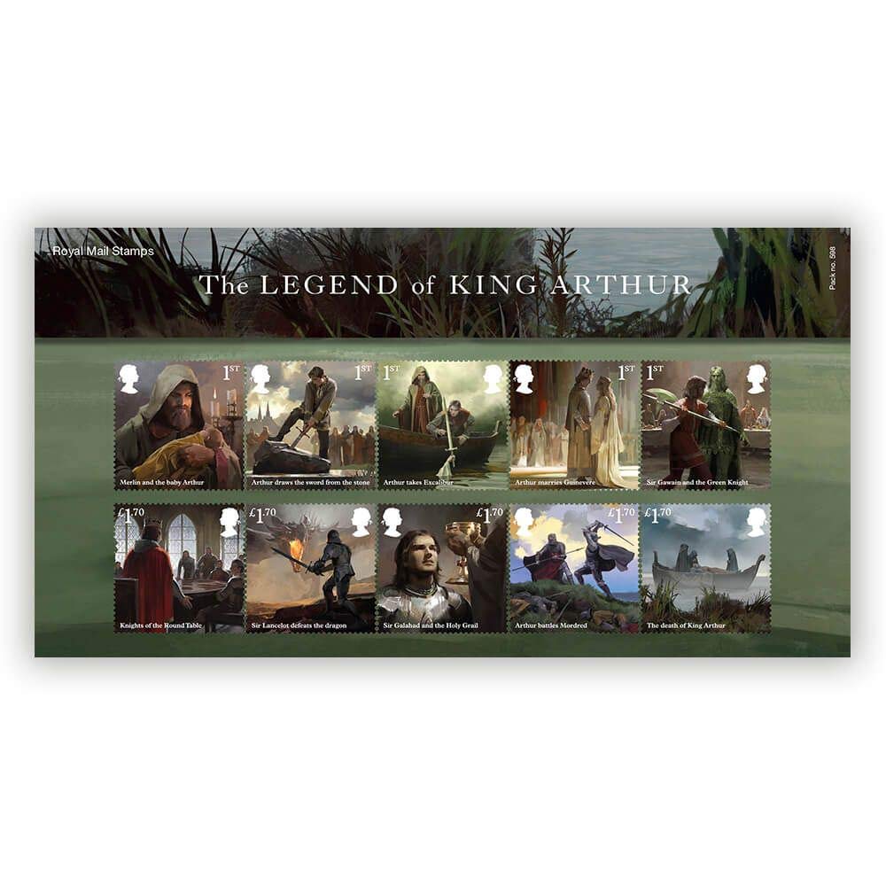 Royal Mail The Legend of King Arthur Rubber Stamp 2021
