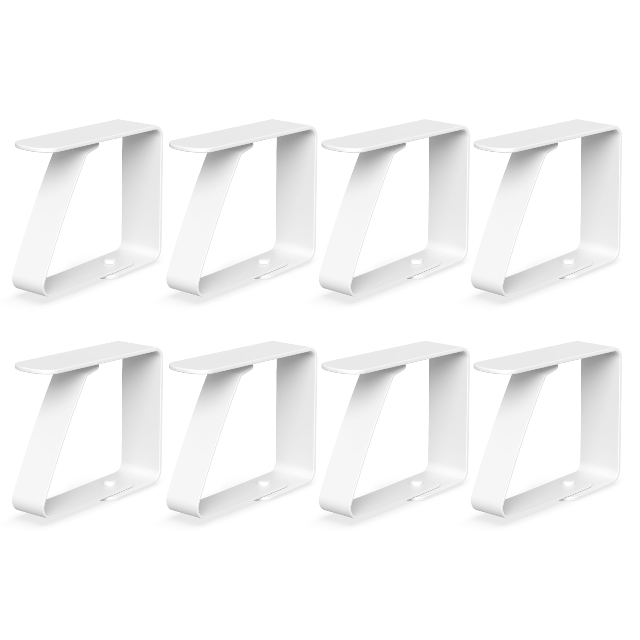 virea 8 x Tablecloth clips White for table thicknesses of 3 cm - - Stainless steel tablecloth clips for indoors and outdoors - - Easy-to-clean tablecloth clips - - Clips with rounded edges