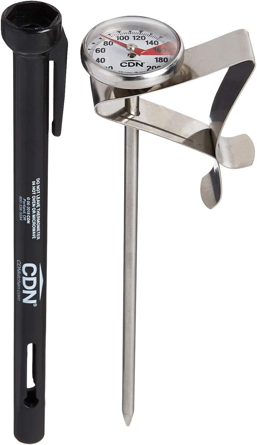 CDN IRB220-F ProAccurate Insta-Read Beverage and Frothing Thermometer, 5-inch stem: Espresso Steaming Pitchers: Kitchen & Dining