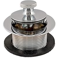 Eastman 35233 Lift-n-Turn Bathtub Drain Assembly 1-1/2-inch Strainer and Stopper, Chrome Finish