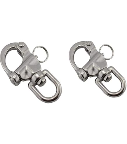 Lot De 2 Manilles Pivotantes En Acier Inoxydable Pour