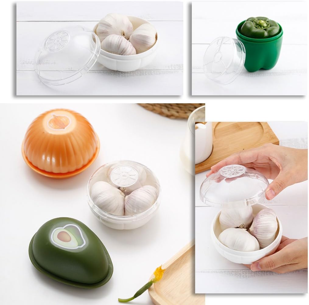 Milue Food Savers Kitchen Tool Vegetable Containers Onion Lemon Pepper Keeper Storage 02#
