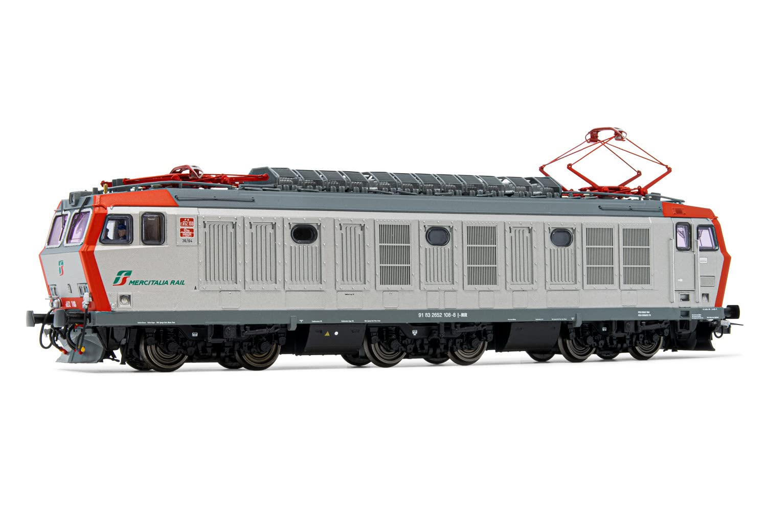 Rivarossi Railway - Locos HR2797D FS Mercitalia, E.652 108 in silver/red livery, ep. VI DCC