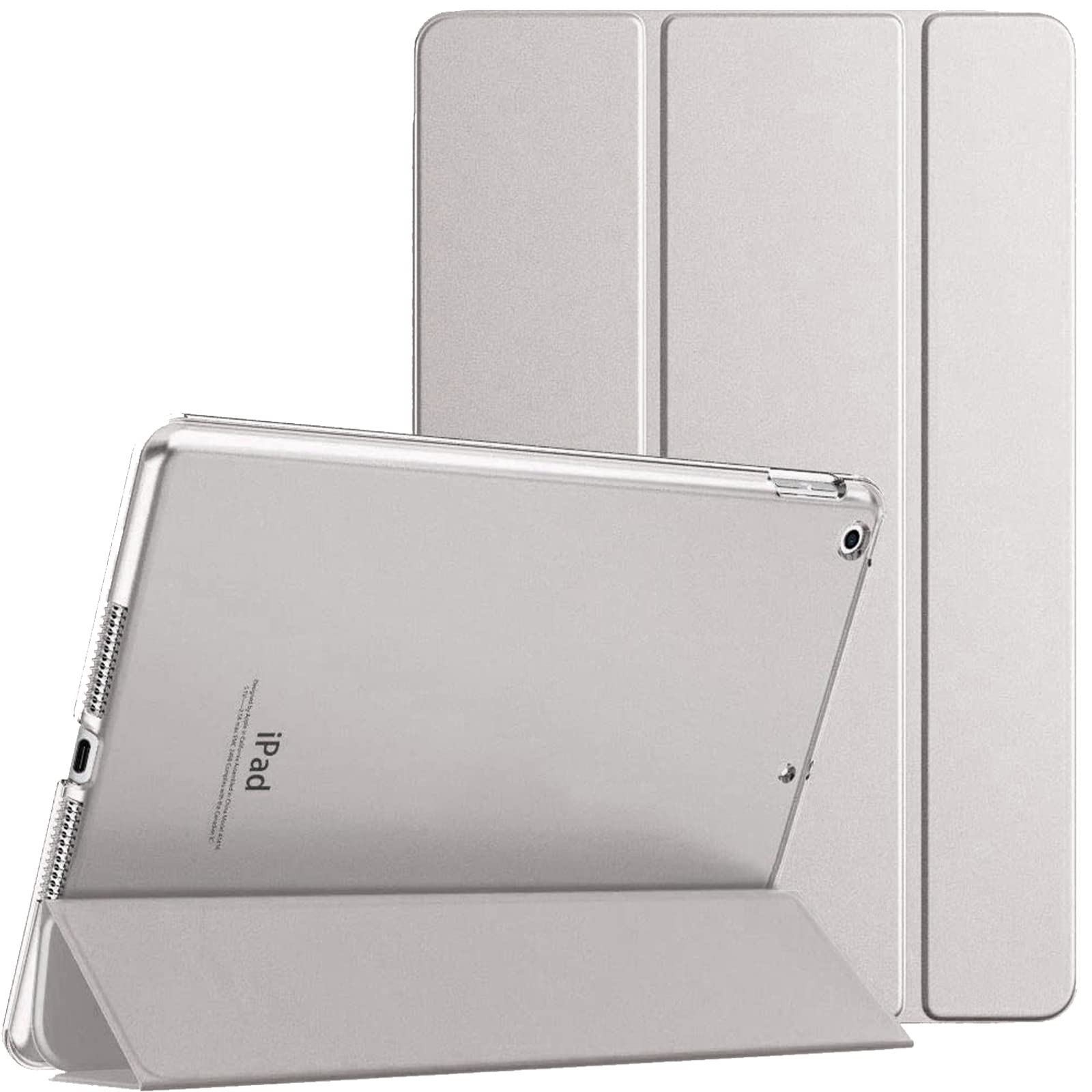 Smart Magnetic Case Fit iPad 9.7 Inch (6th Generation 2018) (5th Generation 2017) A1893/A1954 A1822/A1823 Slim Lightweight Smart Shell Stand Cover Auto Wake/Sleep (Silver)
