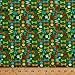 Cotton Dogs Dog Bones Pawprints Dots Circles Woof Words Letters Pets Animals Dogs World Green Cotton Fabric Print by the Yard (4655-26337-DKGRE1)
