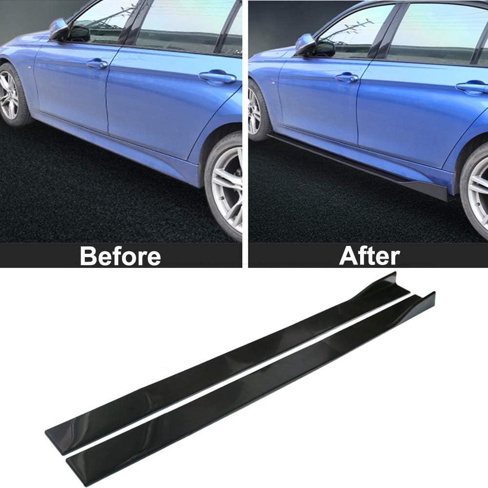 Amazon Com Kyostar Universal Rocker Panel Extension Lower Side Skirts Body Kit 2 2m 86 6inch Black Automotive