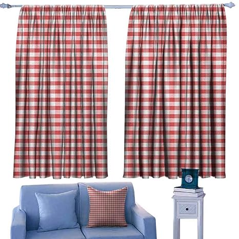 Amazon Com Paradisedecor Checkered Nursery Baby Care Curtains