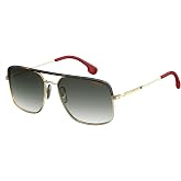 Carrera CA152/S Square Sunglasses for Men | In Ruthenium &amp; Gold Black. Bonus kit: cleaning spray, cloth, screwdriver &amp; mirror.