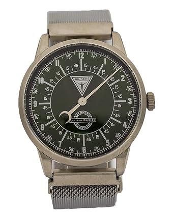 Junkers Herren Automatikuhr - Monotimer Limited Edition Milanaise Armband Silber 6460-4 – Made in Germany