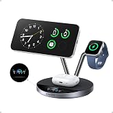 Anker Prime 3-in-1 Qi2.2 MagSafe Compatible 25W Wireless Charging Station | Smart Display with TEC Active Cooling, for iPhone 18 Pro / 17 Series, Apple Watch, AirPods Pro, and More (Adapter Included)