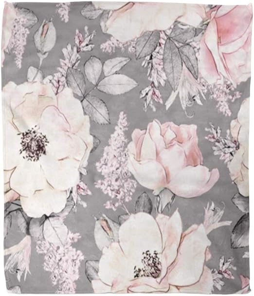 pink flower blanket