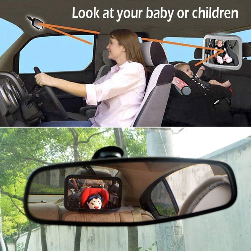 Retroviseur De Surveillance Bebe Pour Siege Arriere En Securite Vue Arriere Miroir Reglable Cadre En Acrylique Noir 360 Miroir De Voiture Pour Bebe Miroirs Auto Bebes Youngunsofarizona Bebe Puericulture