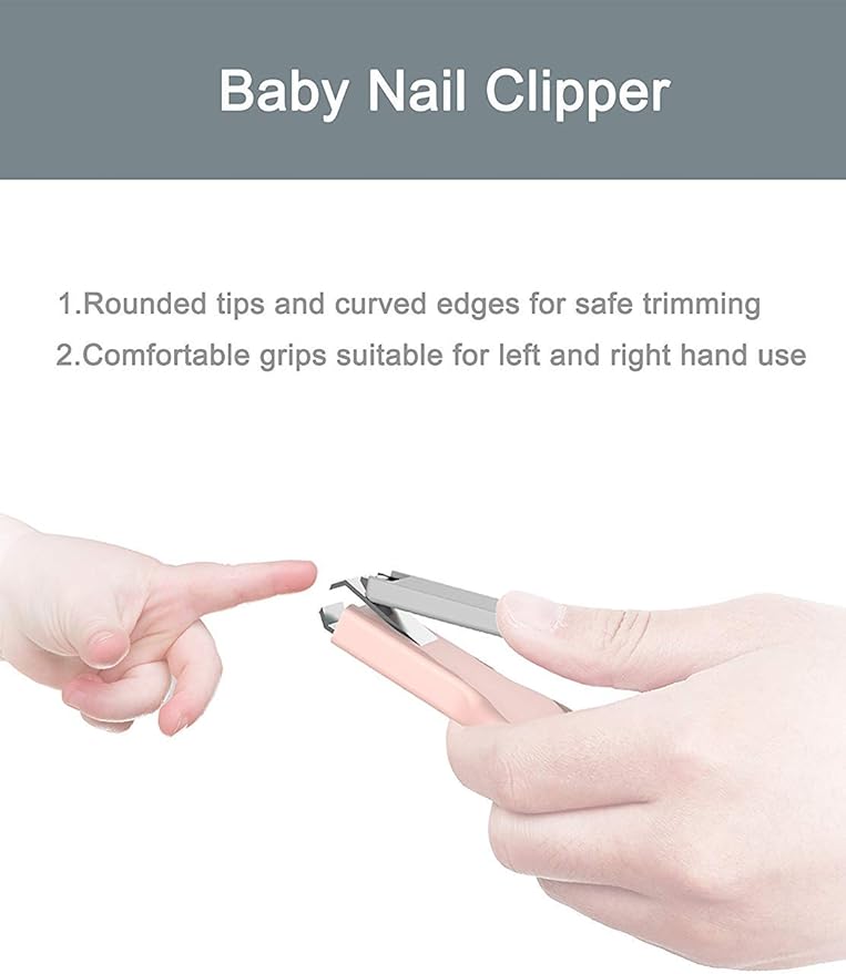 Set Manucure Bébé Par Yb Eu Kit 4 En 1 Avec étui Rose