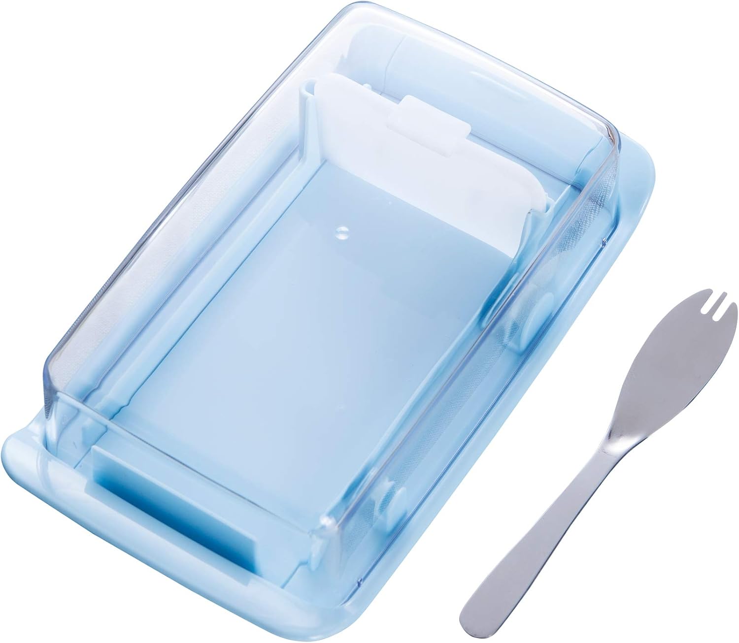Butter Keeper with Clear Lid, Plastic Butter Dish with